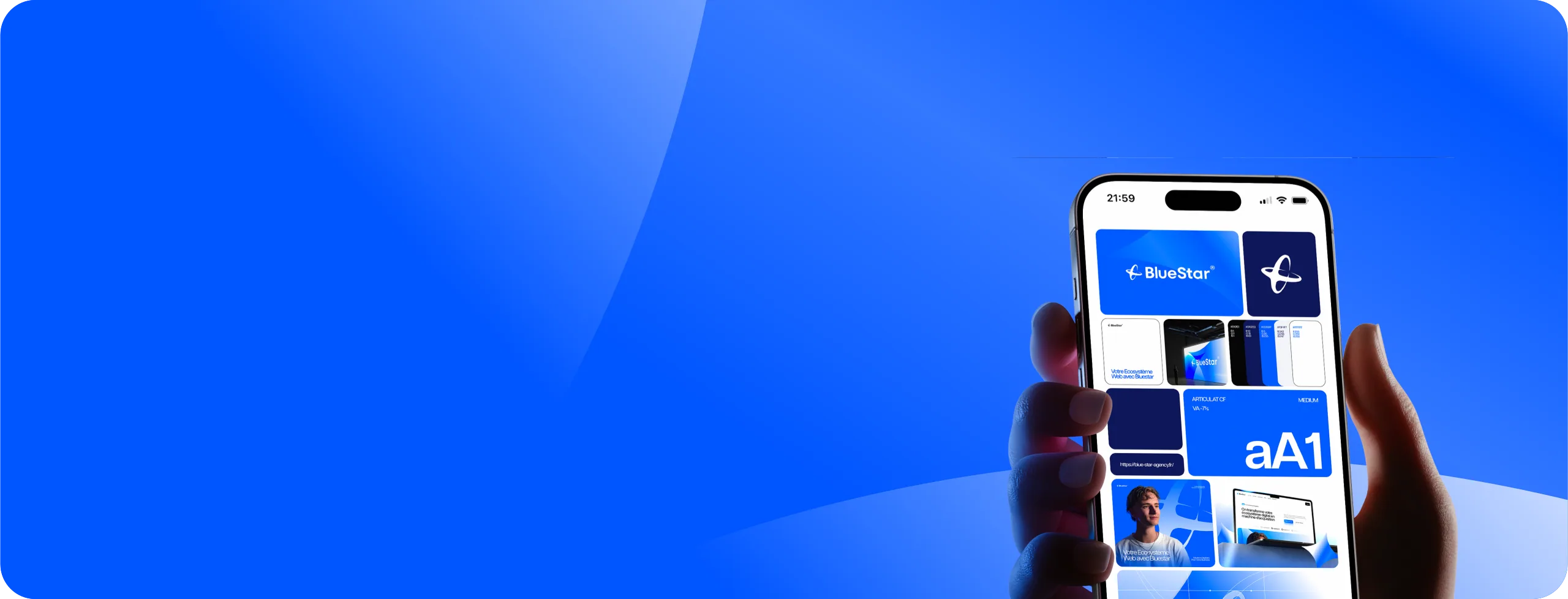 Identité de marque et contenu LinkedIn par Blue Star
